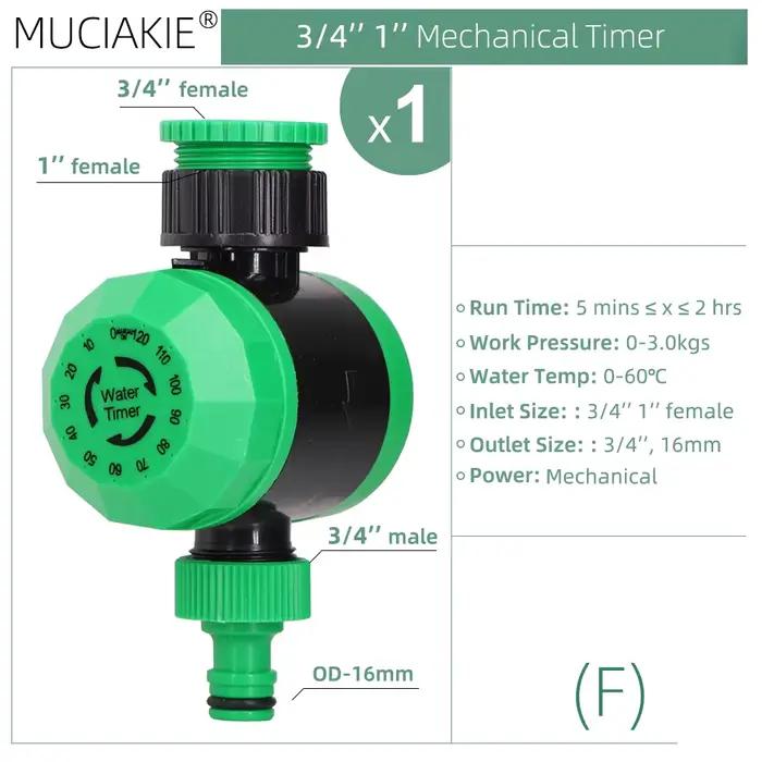 Minuterie d'arrosage de jardin, contrôleur d'irrigation mécanique automatique, Valve Programmable, t