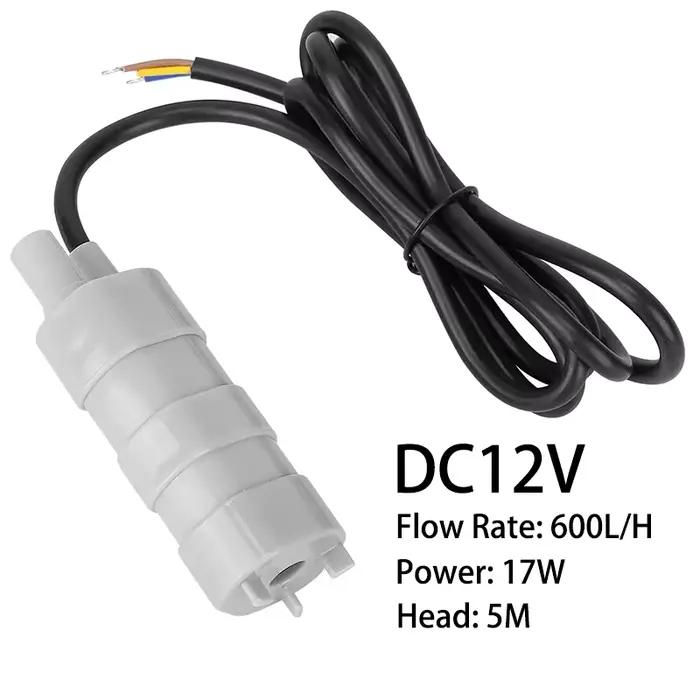 Pompe à eau Submersible 600L/H DC 12V, pompe à eau à trois fils à haut débit pour camping-car, étang