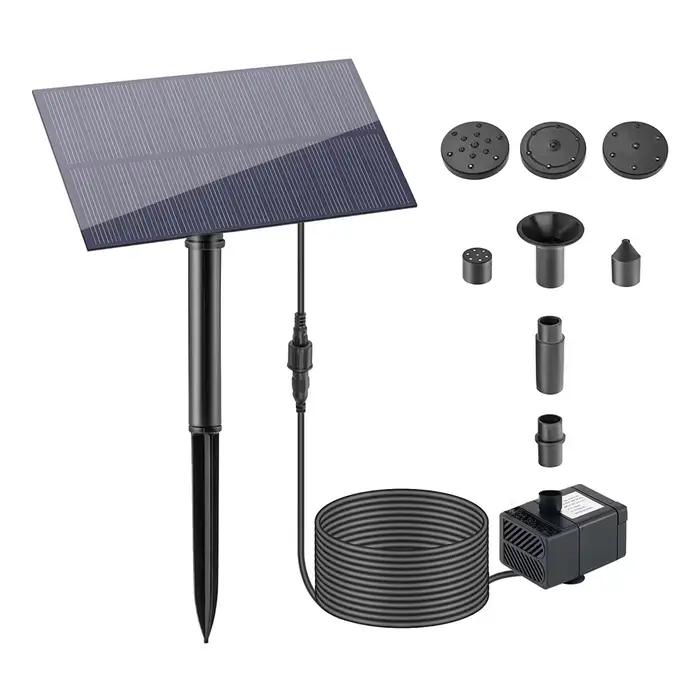 Pompe à eau solaire 10W 5V avec piquet, système d'arrosage de fontaine à panneau solaire, économie d