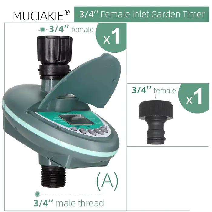 Minuterie d'irrigation de jardin avec écran LCD, contrôleur d'arrosage hebdomadaire 03/pigments, arr