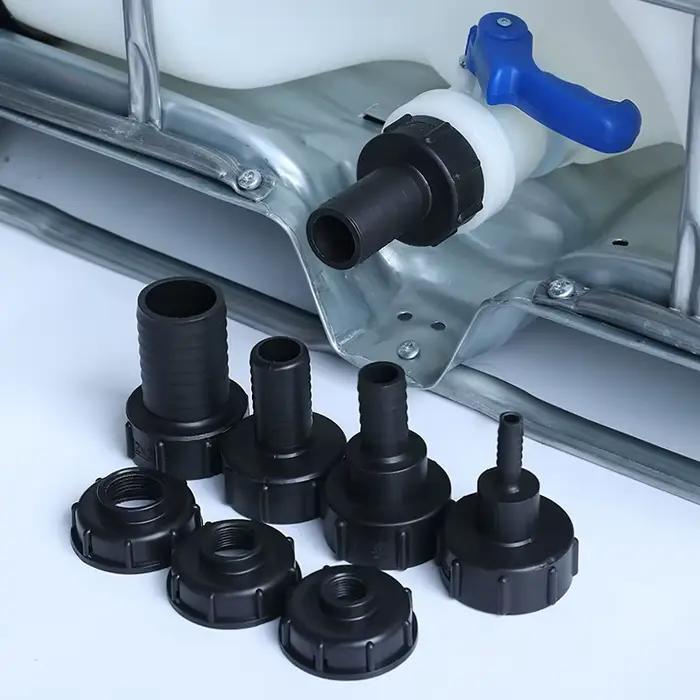 Adaptateur de réservoir IBC à filetage 1/2'', 3/4'', 1'', 2 pouces, connecteur de robinet en plastiq
