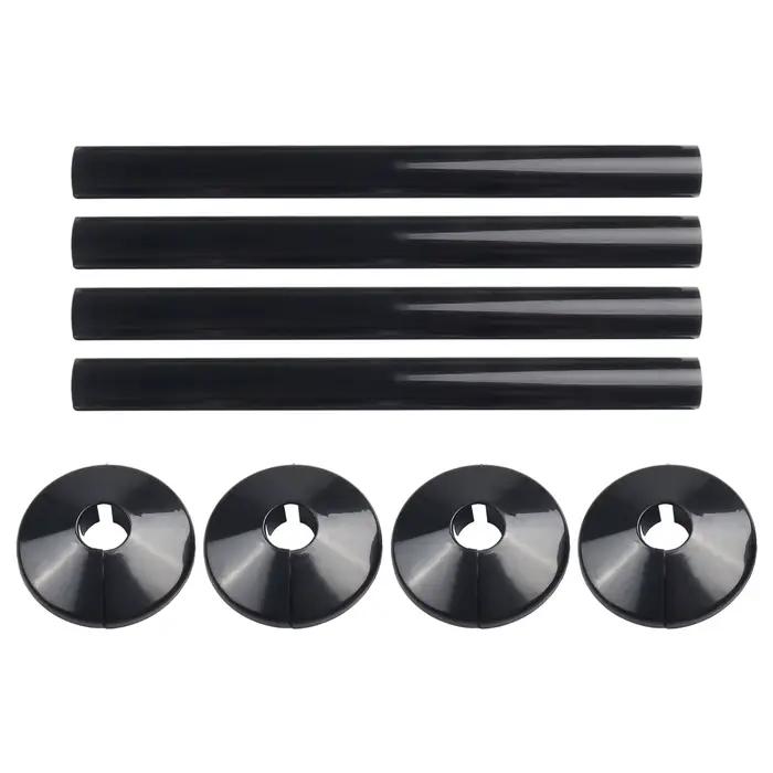 4 jeux de tuyaux d'eau, manchon mural, Tubes de couverture de tuyaux de radiateur en plastique adapt