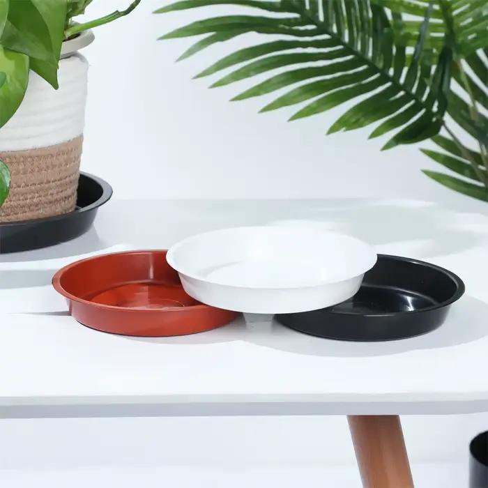 Soucoupe pour plantes, 3 pièces, plateaux d'égouttement de 4/6/7/8/10 pouces, plateaux en plastique,