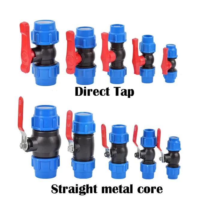 Connecteur de robinet de tube PE en plastique, séparateur d'eau en T, couremplaçant d'irrigation à a