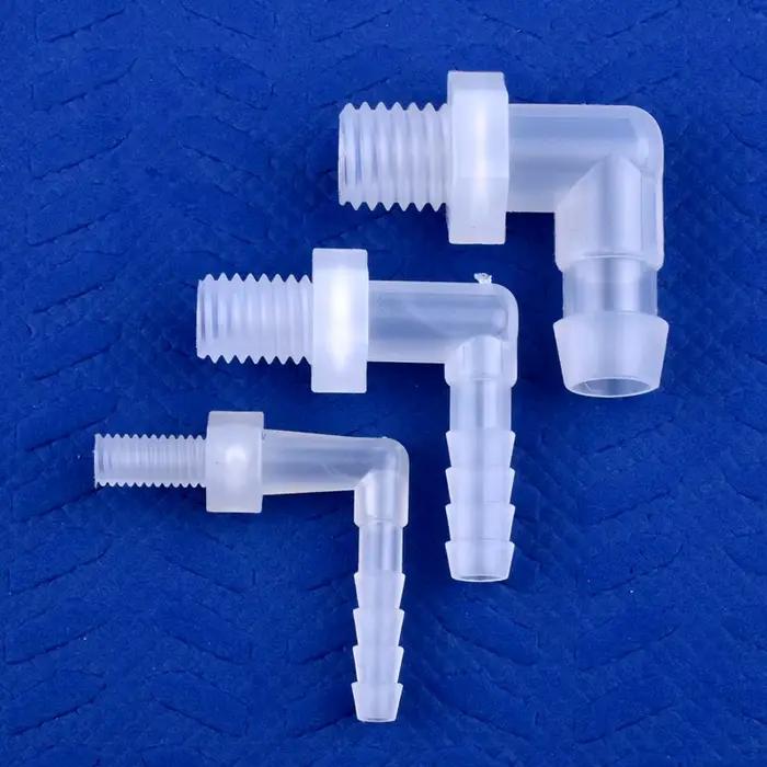Connecteur Coudé en Plastique PP de Qualité Alimentaire, Raccords Précieux d'Aquarium, Joint de Tuya
