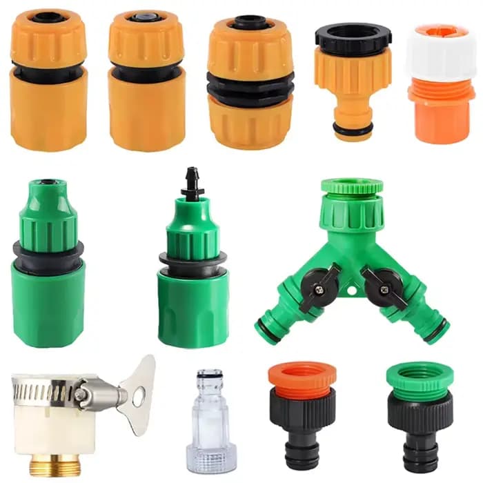 Robinet de jardin avec connecteur rapide de tuyau, adaptateur d'irrigation goutte à goutte, joint de
