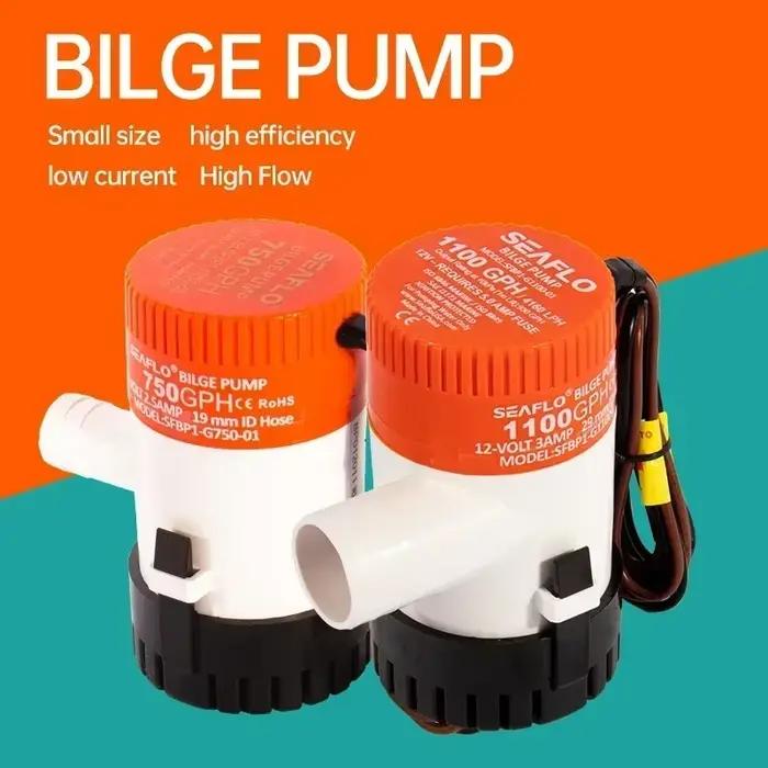 SEAFLO – pompe de cale submersible 12v 24v DC, tambour d'huile marine, bateau de croisière, pompe à 
