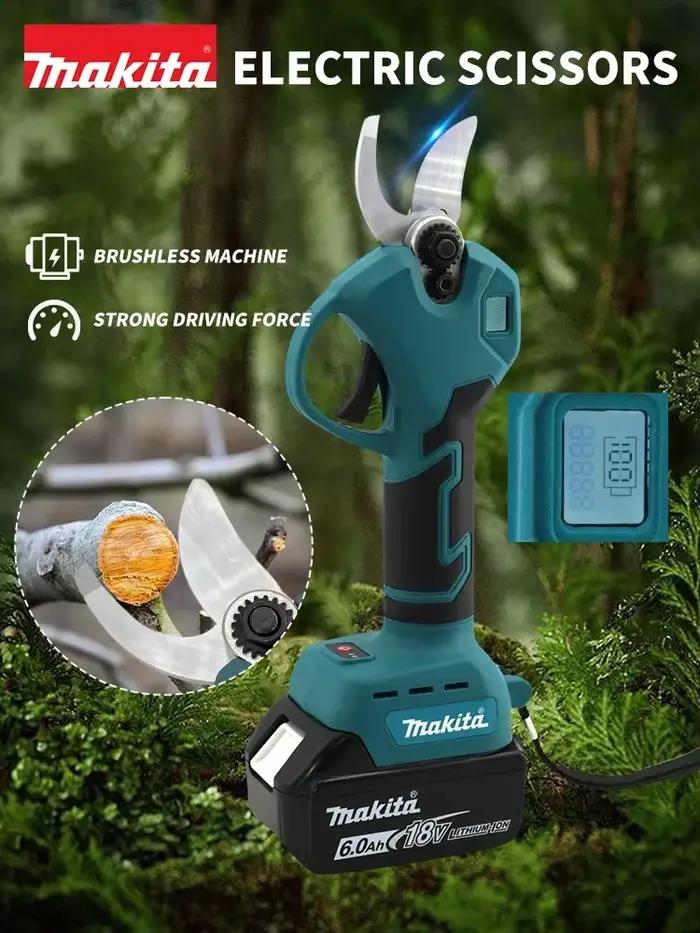 Sécateur électrique sans fil Makita, outil de jardinage, coupe-branches, ciseaux de jardin électriqu