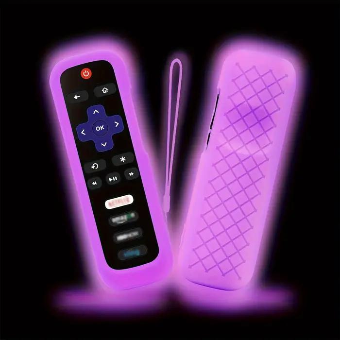 Ensemble de 1/2/3 pièces de télécommande lumineuse en silicone avec corde, adapté à la télécommande 