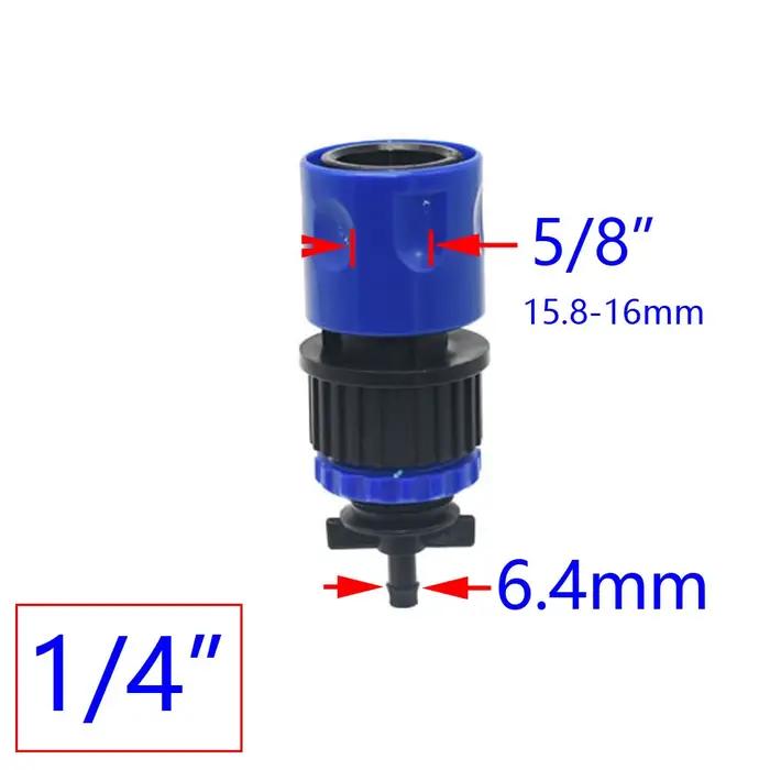 Connecteur rapide de tuyau d'eau barbelé 1/4 3/8 1/2 3/4 1 pouce, 4/7mm 8/11mm 16mm 20mm 25mm, 1 piè