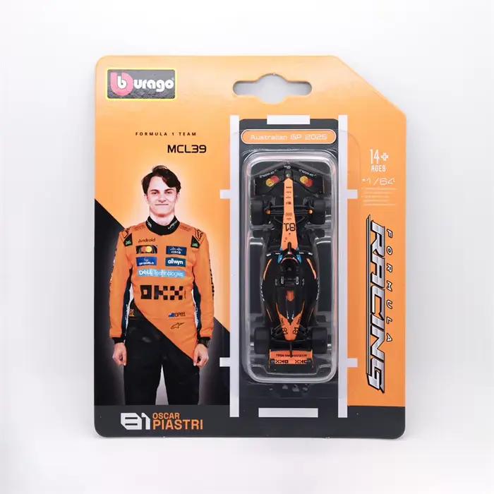 Bburago 1:64 F1 course RB21 MCL39 W16 E SF-25 2025 australien/RB21 Bahrain GP modèle de voiture moul