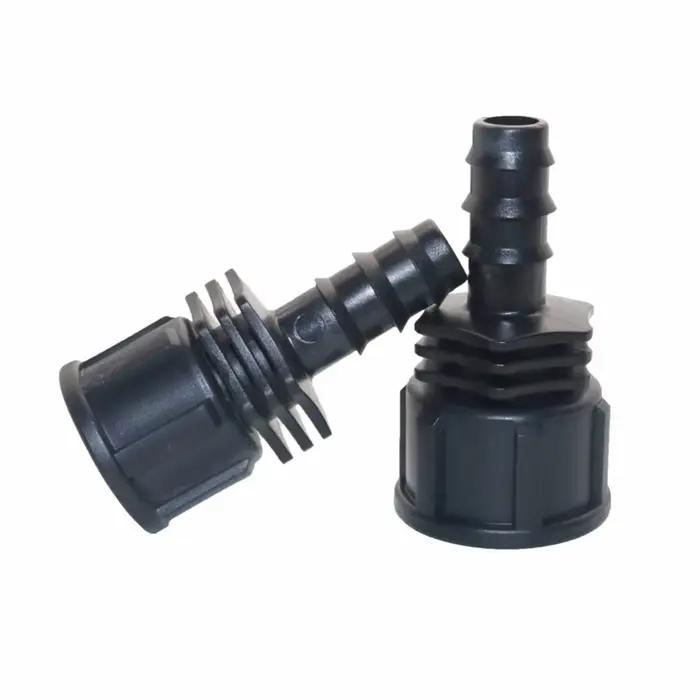 Joint de tuyau d'irrigation goutte à goutte droit, connecteur de barbe pet, té coudé, filetage mâle 