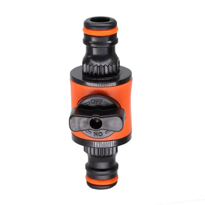 Raccord de Valve d'arrêt pour tuyau d'arrosage égal de 16MM, adaptateur de robinet de tube en plasti
