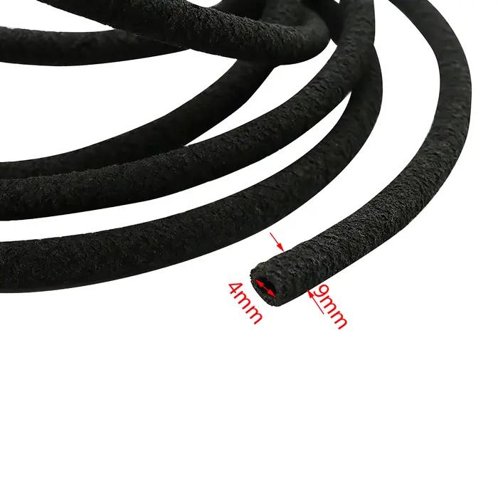 Tuyau d'eau perforé en caoutchouc PVC noir de 5m, tuyau enterré souterrain irrégulier microporeux un