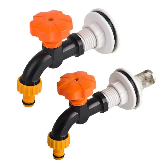 Robinet de robinet de 1/2 pouces, raccord de cloison pour baril d'eau, réservoir d'eau, barils de pl