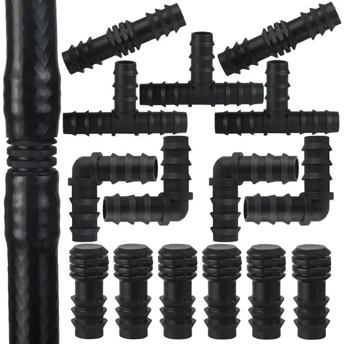 10 pièces 16mm tuyau d'irrigation barbe té arrosage connecteur rapide pour système d'égouttage de ja
