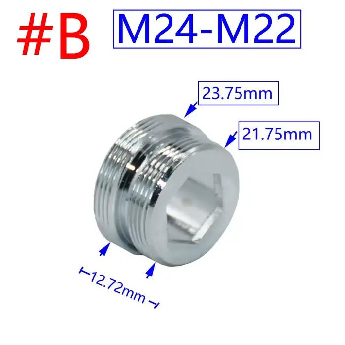 Connecteur de robinet économiseur d'eau en laiton M16 M17 M18 M19 M20 M22 M24 M28 M32 connecteur fil