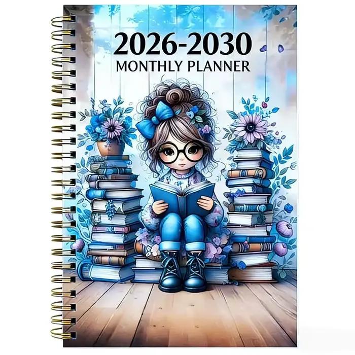 Agenda mensuel 2026-2030, organiseur de calendrier mensuel sur 5 ans, carnet de notes