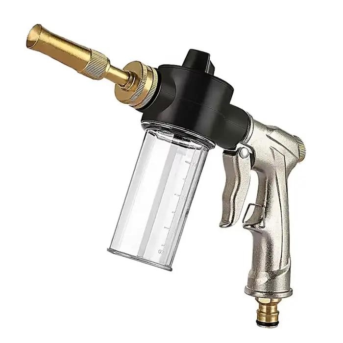 NOUVEAU Pistolet à eau haute pression en métal avec buse réglable et pulvérisateur intégré, adapté a