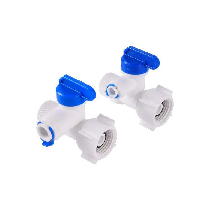 RO eau droite 1/4 "3/8" OD tuyau 1/4 "BSP 1/2 "filetage mâle raccords à connexion rapide robinet à t