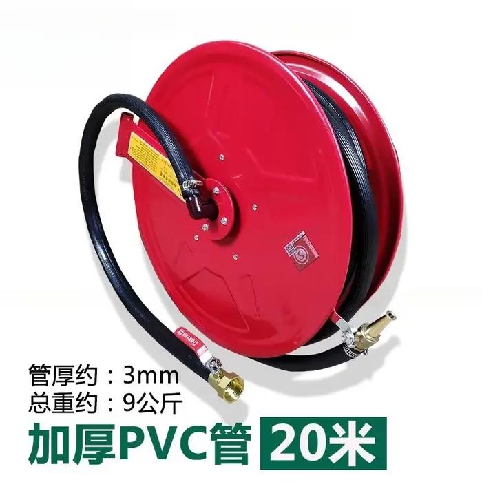Enrouleur de tuyau d'incendie 2025 avec tuyau d'eau extra-épais épais, bobine rotative de 20 mètres,