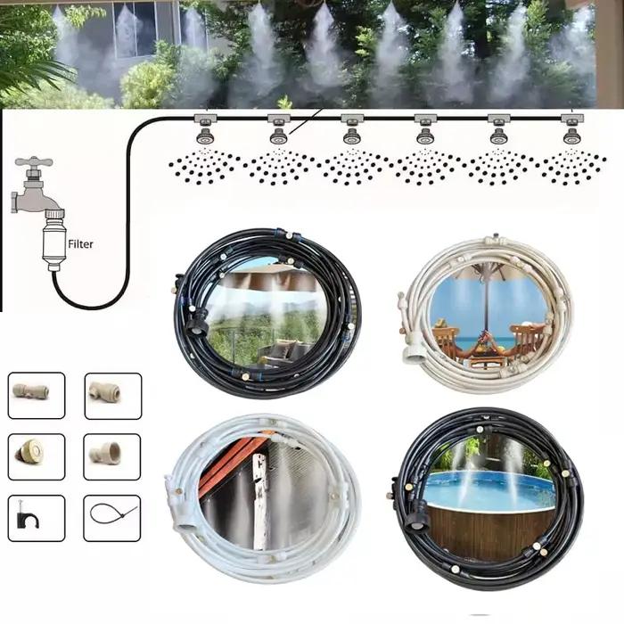 Système de pulvérisation d'eau de refroidissement pour jardin, serre et extérieur, système de dépous