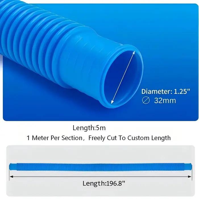 Tuyau de pompe de piscine de 5M pour piscines hors sol, accessoire de tuyau de filtre de piscine de 