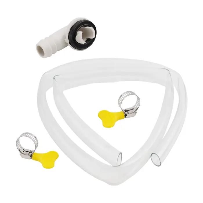 Kit de tuyau de drainage pour climatiseur 3/6FT, tuyau de drainage ABS de 15mm avec connecteur et co