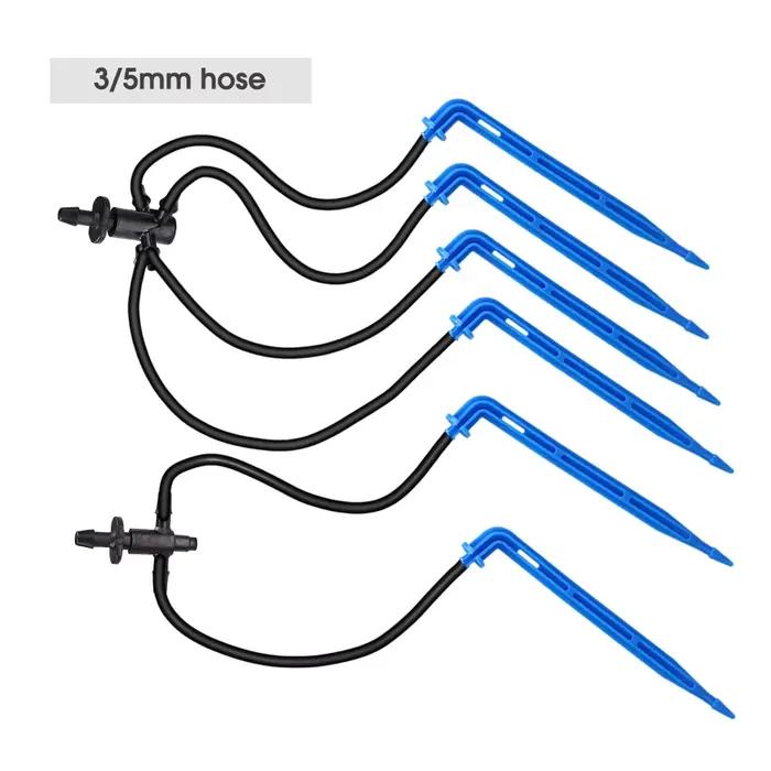 MUCIAKIE 10-100M Kit d'irrigation goutte à goutte pour serre 4 voies 3/5mm goutte à goutte flèche ém