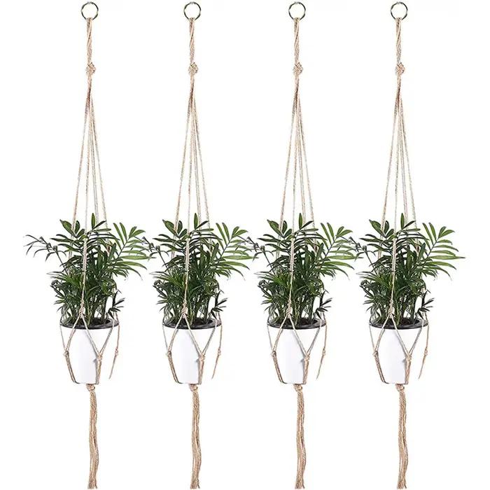 Paniers de suspension de plantes en macramé faits à la main, support de Pots de fleurs, panier de ja