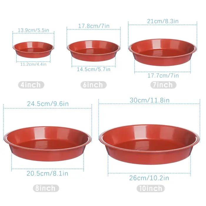 Soucoupe pour plantes, 3 pièces, plateaux d'égouttement de 4/6/7/8/10 pouces, plateaux en plastique,