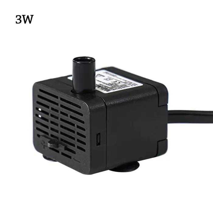 Pompe à eau submersible noire ultra-silencieuse avec ventouse réglable pour étangs, fontaines, hydro