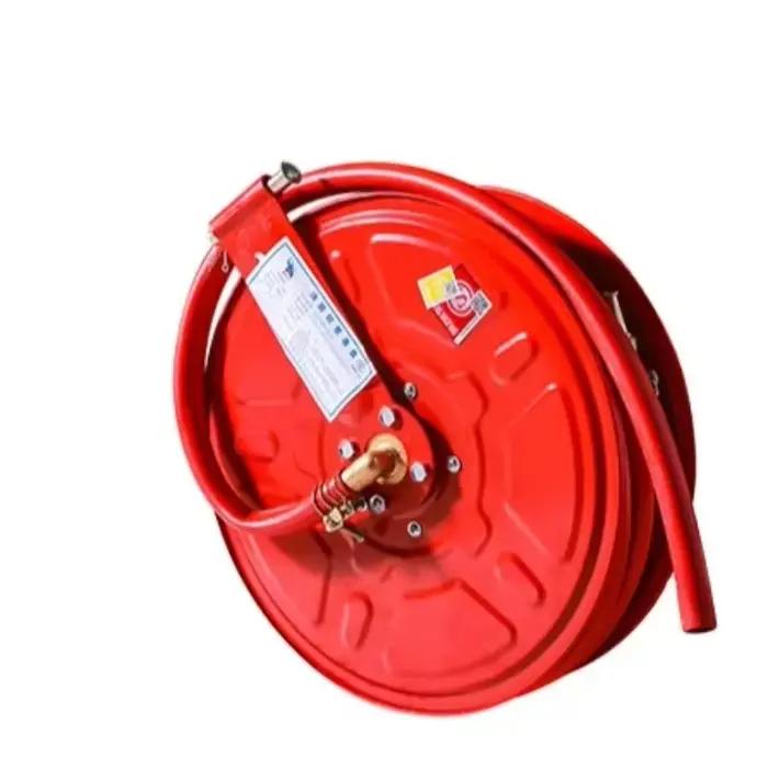 Enrouleur de tuyau d'incendie auto-rétractable de 1 1/4 pouce et 30 m, type pivotant, avec fonction 