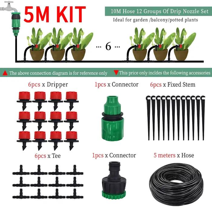 Système d'irrigation goutte à goutte bricolage, arrosage automatique, tuyau d'arrosage, micro kits a