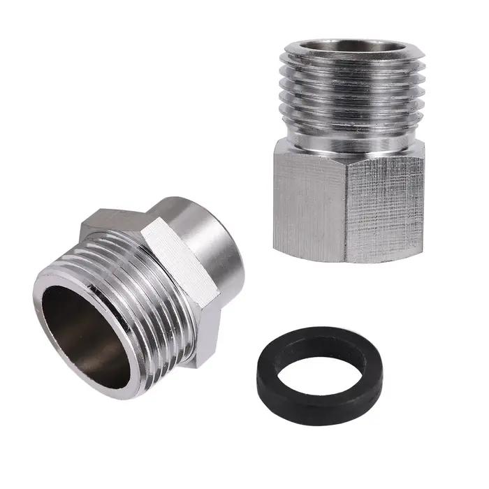 Adaptateur de filetage mâle M18 à 1/2 "3/4", connecteur de filetage en cuivre nickelé, adaptateur de