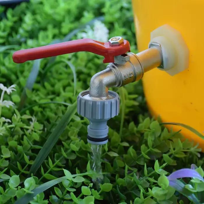Adaptateur de robinet de réservoir IBC, filetage S60X6, tuyau d'arrosage de 15mm, robinet à connexio