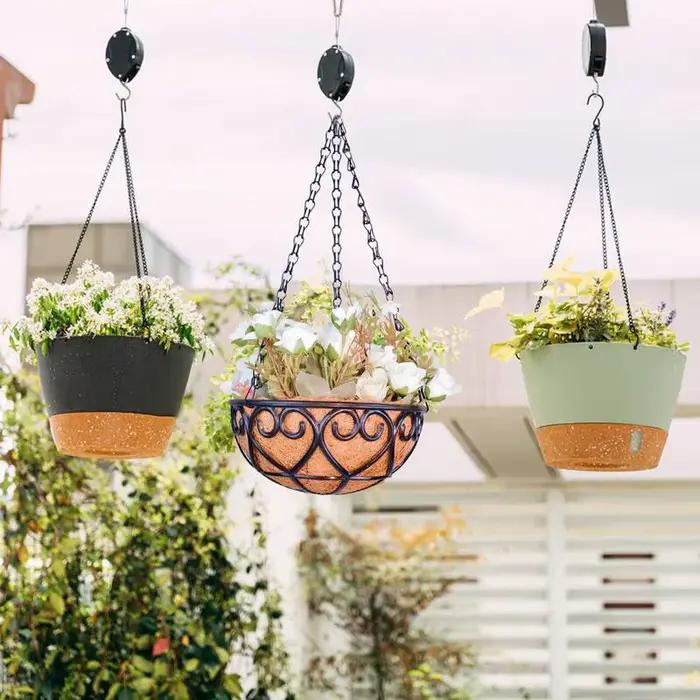 Panier suspendu pot de fleurs cocotier pot de fleur intérieur panier suspendu pots de fleurs plante 