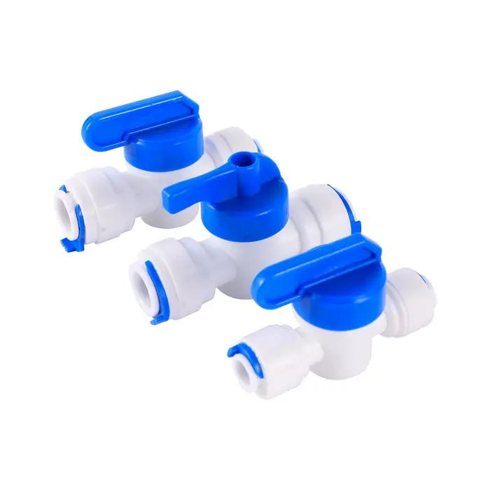 RO eau droite 1/4 "3/8" OD tuyau 1/4 "BSP 1/2 "filetage mâle raccords à connexion rapide robinet à t