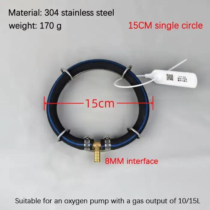 Étang à poissons Koi en acier inoxydable, 1 pièce, fournitures d'aquarium d'oxygénation, disque d'aé