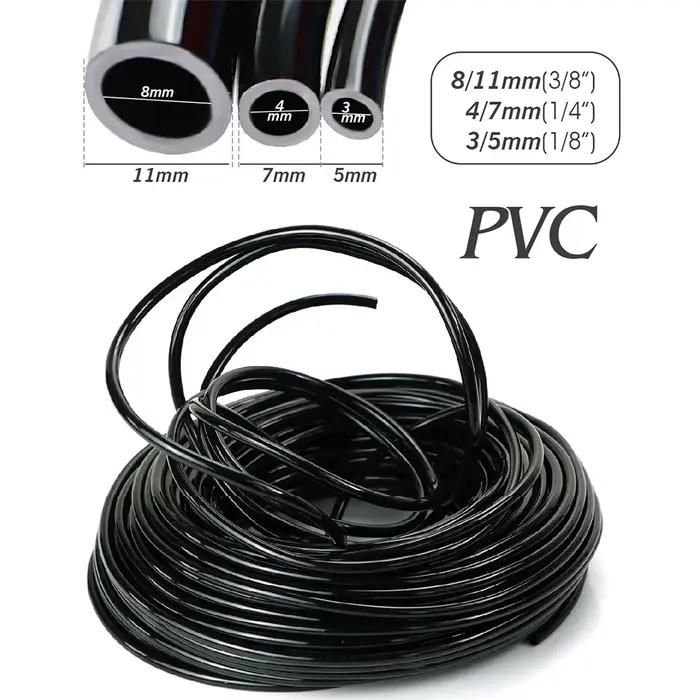 Tuyau d'arrosage goutte-à-goutte en PVC pour plantes, 10m-100m, 1/8 en effet 1/4, 3/8 en effet, micr