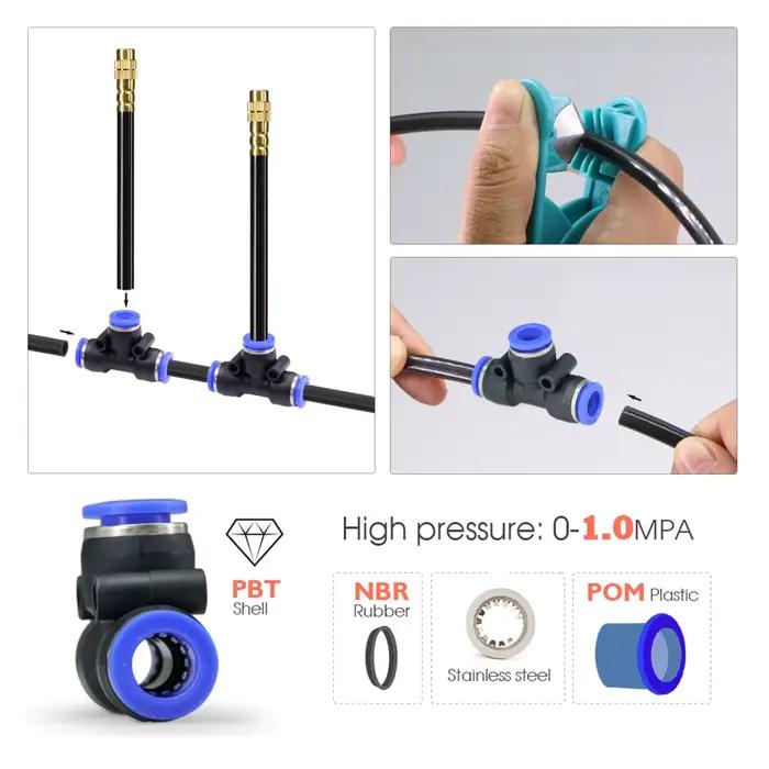 360 °   Système d'arrosage par pulvérisation en laiton Flexible, réglage à rotation libre, pompe de 