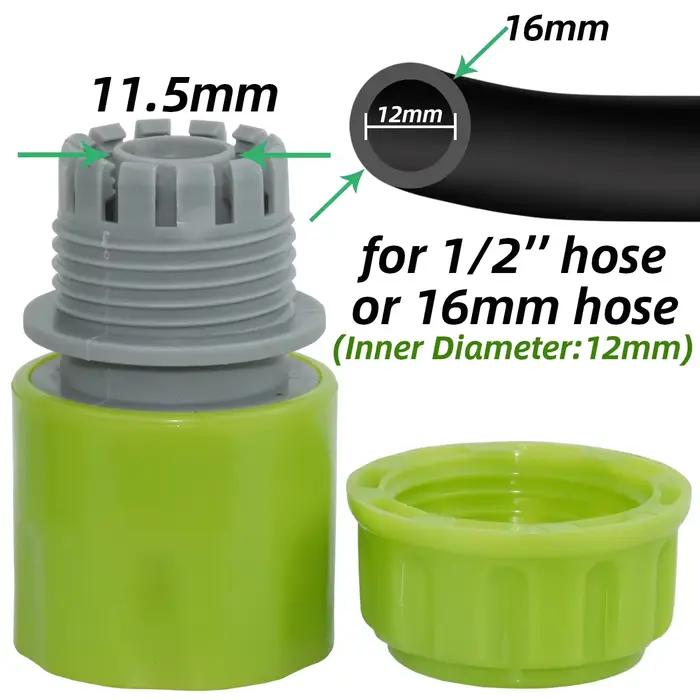Sprycle 5 pièces 1/2 pouces tuyau d'arrosage connecteur rapide 16mm raccord de tuyau adaptateur de r