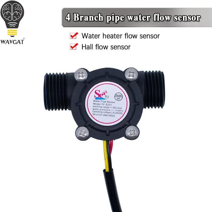 Capteur de débit d'eau, débitmètre, capteur de débit à effet Hall, contrôle de l'eau 1-30L/min