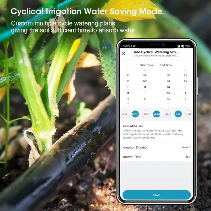 Insoma-Système d'arrosage automatique, minuterie d'eau avec passerelle pour touristes, tuyau d'irrig