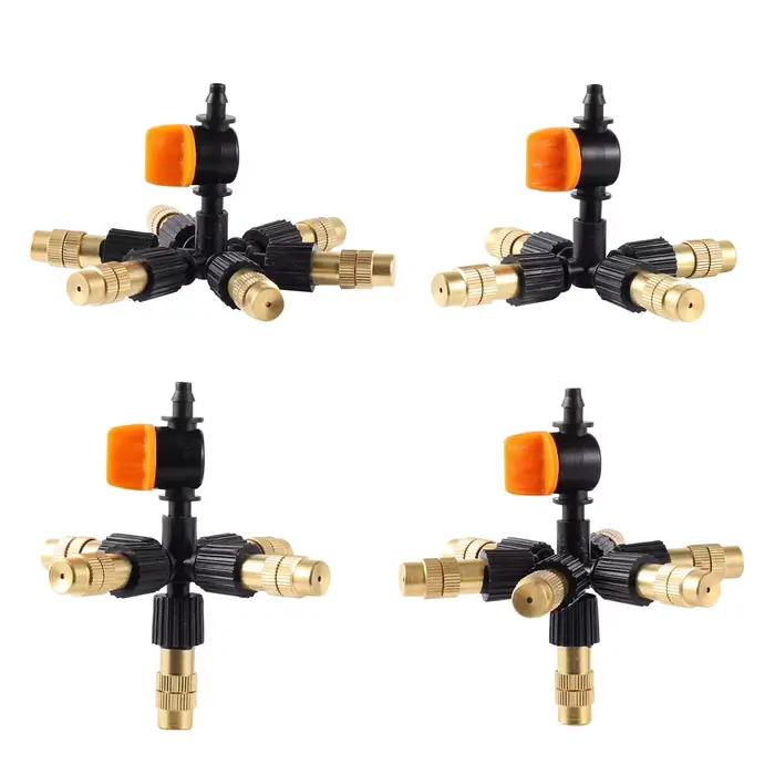 Suspendu avec Valve 4/5/6/7 voies buse de brumisation en laiton Kit d'arrosage de refroidissement pa
