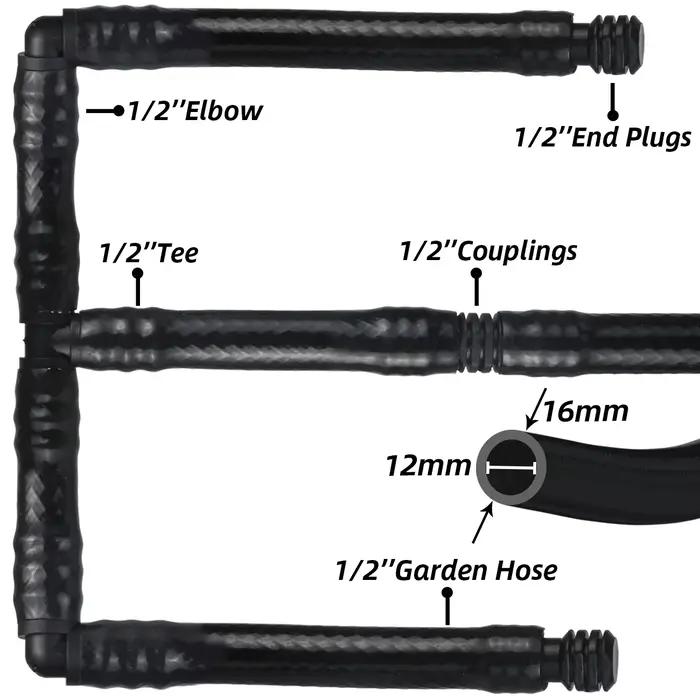 10 pièces 16mm tuyau d'irrigation barbe té arrosage connecteur rapide pour système d'égouttage de ja