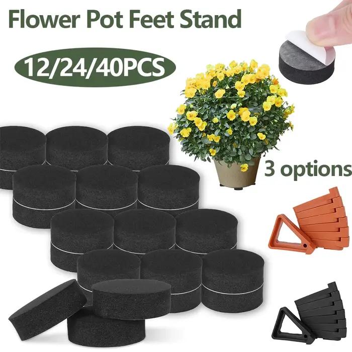 Pot de Fleur Invisible Olignon-ald Pad, Pots de Fleurs pour Plantes d'Extérieur, Rehausseurs Auto-Ad