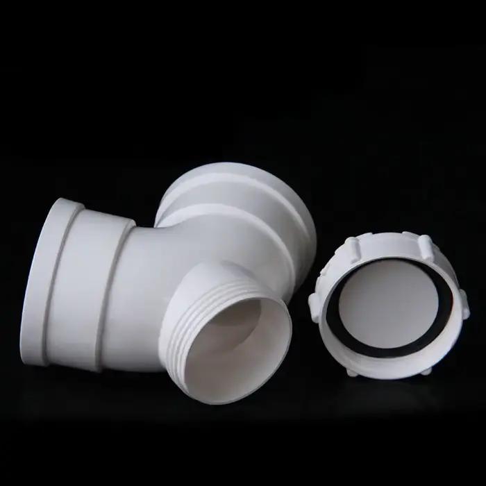 Tuyau de drainage en PVC, joint coudé à 90 degrés avec port d'inspection, raccords de drainage 50 mm