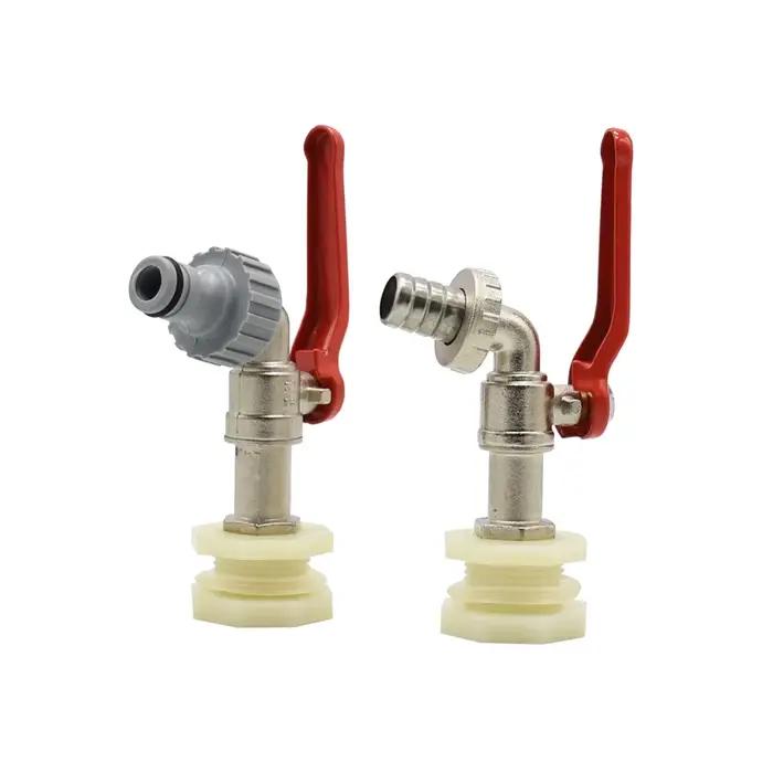 Adaptateur de robinet de réservoir IBC, filetage S60X6, tuyau d'arrosage de 15mm, robinet à connexio