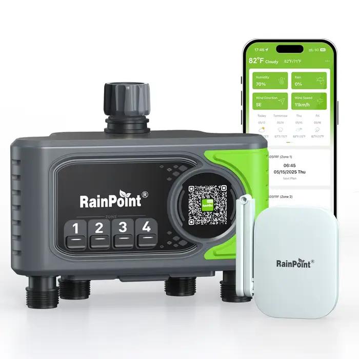 RainPoint WiFi minuterie d'eau 4 Zones minuterie d'irrigation automatique systèmes d'arrosage de pel